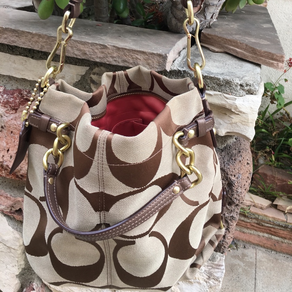 Authentic coach hobo bag